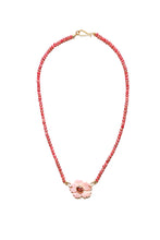 Load image into Gallery viewer, Faceted Ruby Necklace w/ 14K Gold, Coral & Ruby Pendant-Necklaces-Gretchen Ventura