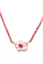 Load image into Gallery viewer, Faceted Ruby Necklace w/ 14K Gold, Coral & Ruby Pendant-Necklaces-Gretchen Ventura