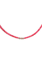 Load image into Gallery viewer, Faceted Ruby Necklace w/ Gold & Ruby Wheels-Necklaces-Gretchen Ventura