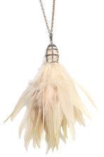 Load image into Gallery viewer, Nude Feather Tassel Necklace-Necklaces-Gretchen Ventura