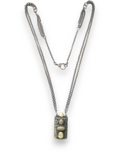 Load image into Gallery viewer, Vintage Sterling &amp; Agate Locket from the Estate of Lou Zeldis w/ Sterling Chain #1923
