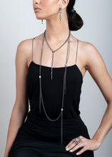 Load image into Gallery viewer, Pave Diamond Drops &amp; Faceted Quartz Crystal Earrings-Earrings-Gretchen Ventura
