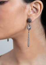 Load image into Gallery viewer, Faceted Quartz Crystals, Diamond Drops Earrings-Earrings-Gretchen Ventura

