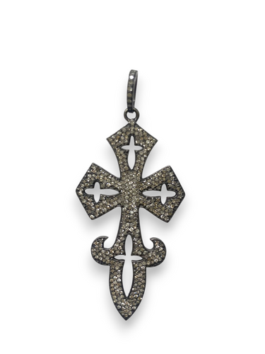 Diamond Cross Pendant-Neck Pendant-Gretchen Ventura