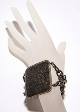 Load image into Gallery viewer, Black Spinel &amp; Diamond Plate Bracelet-Bracelets-Gretchen Ventura
