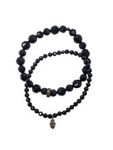 Load image into Gallery viewer, Black Spinel &amp; Diamond Wheel Bracelet-Men&#39;s-Gretchen Ventura

