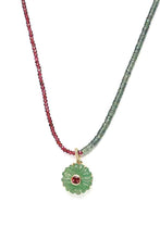 Load image into Gallery viewer, Sapphire &amp; Garnet Necklace w/ 14K Gold, Chalcedony &amp; Garnet Pendant-Necklaces-Gretchen Ventura
