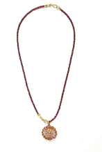 Load image into Gallery viewer, Garnet Necklace w/ Teardrop Citrine &amp; 20K Gold Beads-Necklaces-Gretchen Ventura
