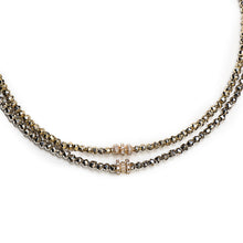 Load image into Gallery viewer, Faceted Rhodium Pyrite Necklace-Necklaces-Gretchen Ventura
