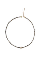 Load image into Gallery viewer, Faceted Rhodium Pyrite Necklace-Necklaces-Gretchen Ventura
