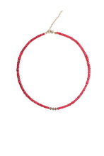 Load image into Gallery viewer, Faceted Ruby Necklace w/ Gold &amp; Ruby Wheels-Necklaces-Gretchen Ventura
