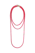 Load image into Gallery viewer, Faceted Ruby Necklace w/ Gold &amp; Ruby Wheels-Necklaces-Gretchen Ventura
