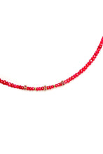 Load image into Gallery viewer, Faceted Ruby Necklace w/ Gold &amp; Ruby Wheels-Necklaces-Gretchen Ventura
