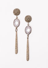 Load image into Gallery viewer, Faceted Quartz Crystals, Diamond Drops Earrings-Earrings-Gretchen Ventura
