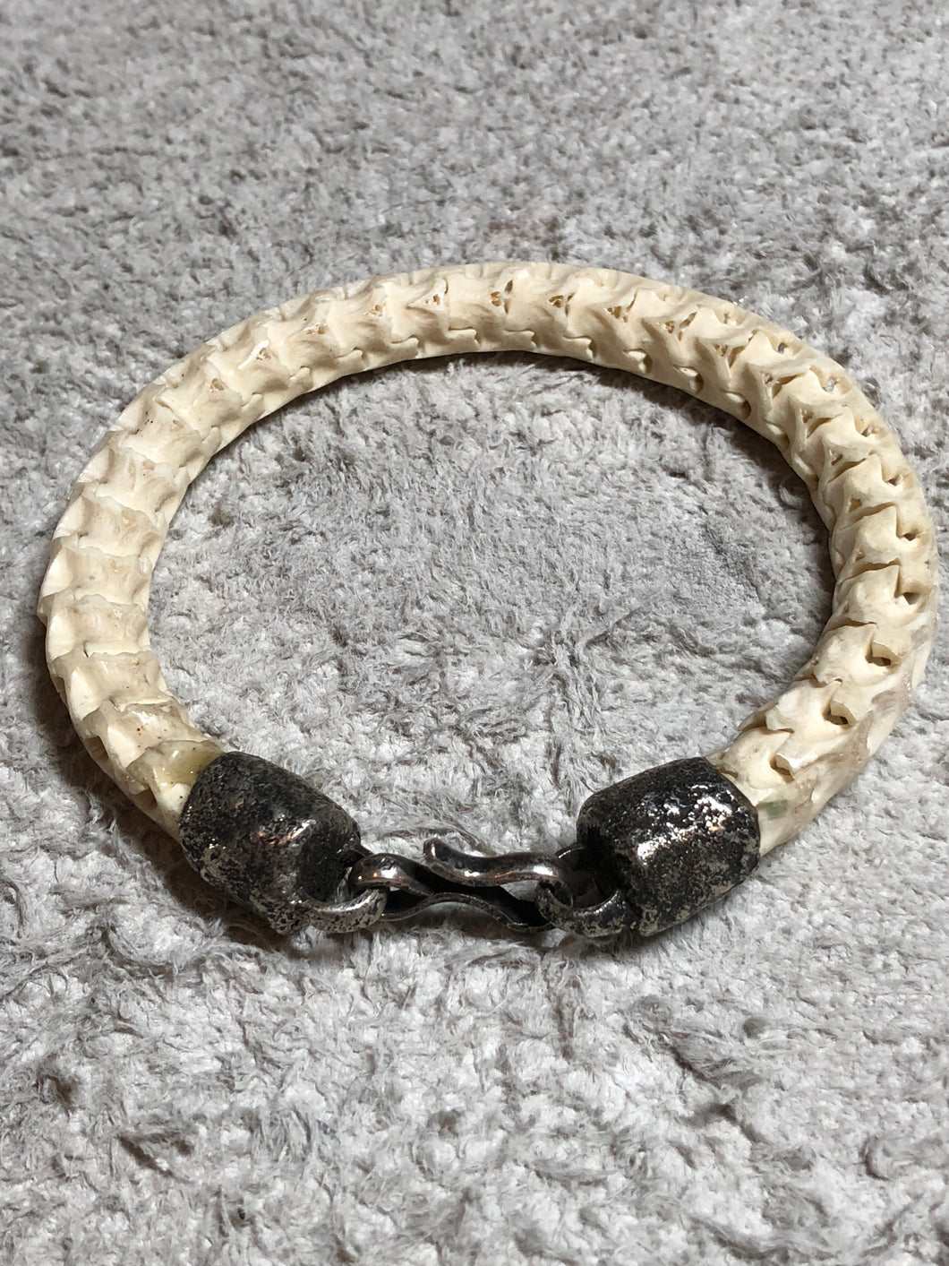 Vintage Python and Sterling Bracelet #2417