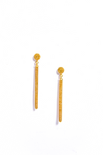 Load image into Gallery viewer, GP Over Sterling &amp; Diamond Drop Earrings on Rose Cut Diamond Post (2.5&quot;) #3522-Earrings-Gretchen Ventura
