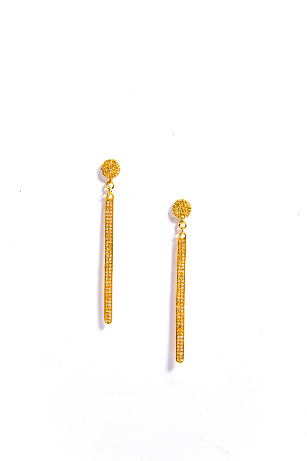GP Over Sterling & Diamond Drop Earrings on Rose Cut Diamond Post (2.5