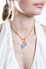 Load image into Gallery viewer, 14K Yellow Gold Turquoise, &amp; Diamond Lady bug Pendant #7194-Neck Pendant-Gretchen Ventura
