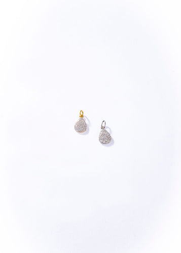 18K (white or yellow) Gold pave diamond tear drop pendant (.24C) #7229-Neck Pendant-Gretchen Ventura