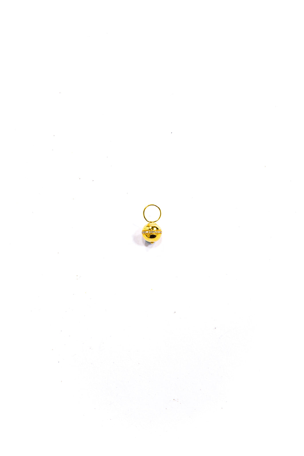 14 K Gold & Diamond (.16 C) Striped Ball (.5