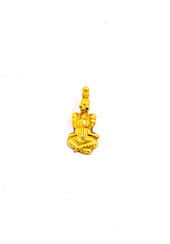 20K Gold Ganesha Pendant (.9
