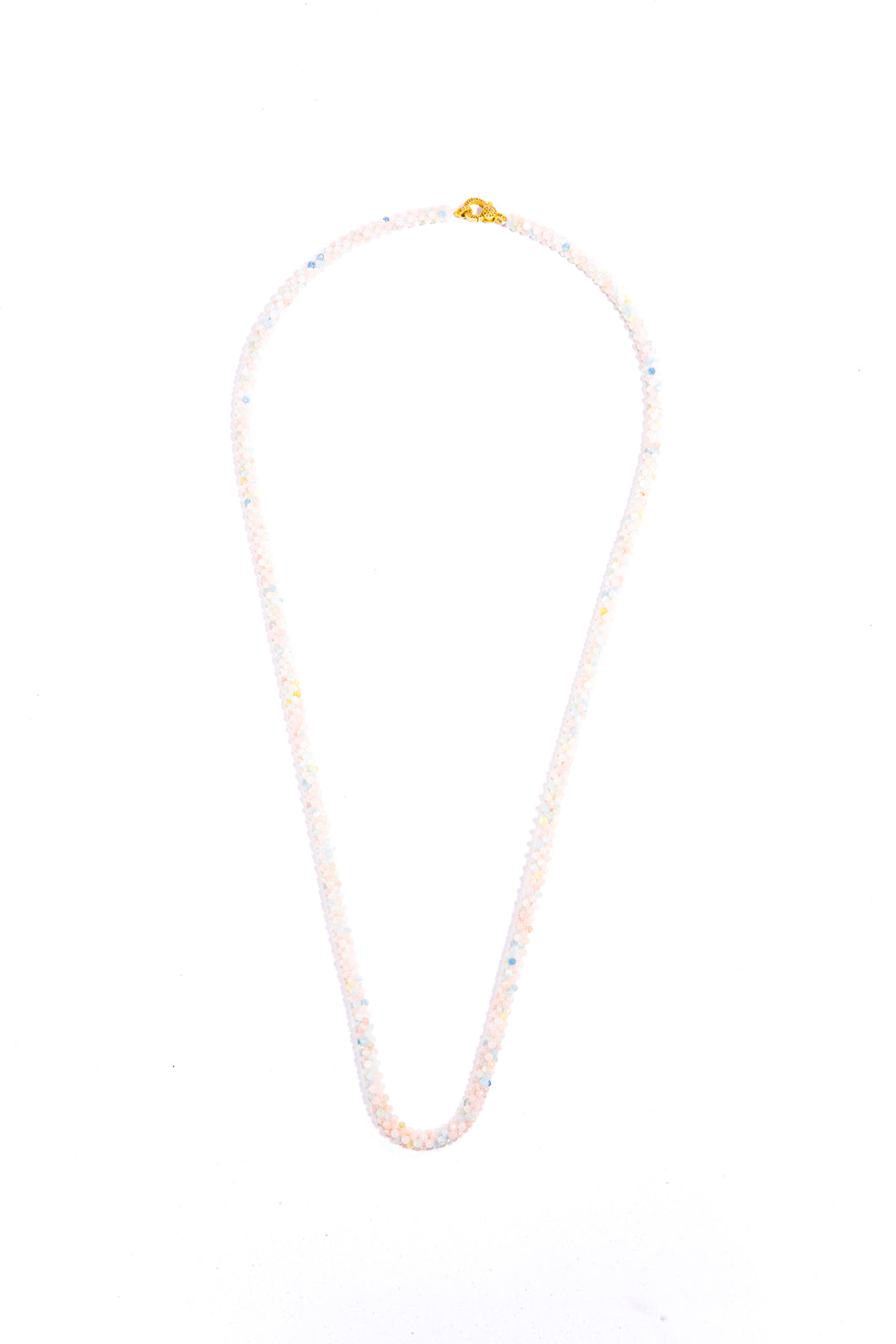 Aquamarine Woven Chain w/ Diamond Lobster Claw Clasp (32
