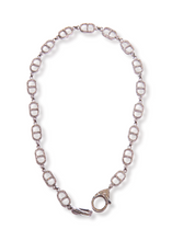 Load image into Gallery viewer, Diamond Pave Sterling Single &quot;H&quot; Link Chain w/ Double Diamond Clasp (16&quot;+1&quot;) (3.03C) W/ Diamond Clover &amp; SS Chain Tassel #9423-Necklaces-Gretchen Ventura
