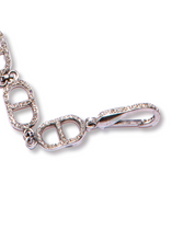 Load image into Gallery viewer, Diamond Pave Sterling Single &quot;H&quot; Link Chain w/ Double Diamond Clasp (16&quot;+1&quot;) (3.03C) W/ Diamond Clover &amp; SS Chain Tassel #9423-Necklaces-Gretchen Ventura
