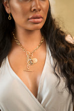 Load image into Gallery viewer, 14K Gold Multi Colored Sapphire &amp; Diamond (.22 C) Evil Eye Pendant .78&quot; #7238-Neck Pendant-Gretchen Ventura
