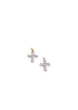 Load image into Gallery viewer, 18K (white or yellow) Gold single cut diamond cross pendant #7228-Neck Pendant-Gretchen Ventura
