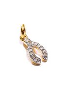 Load image into Gallery viewer, 14K Gold &amp; Diamond Wish Bone Pendant #7212-Neck Pendant-Gretchen Ventura
